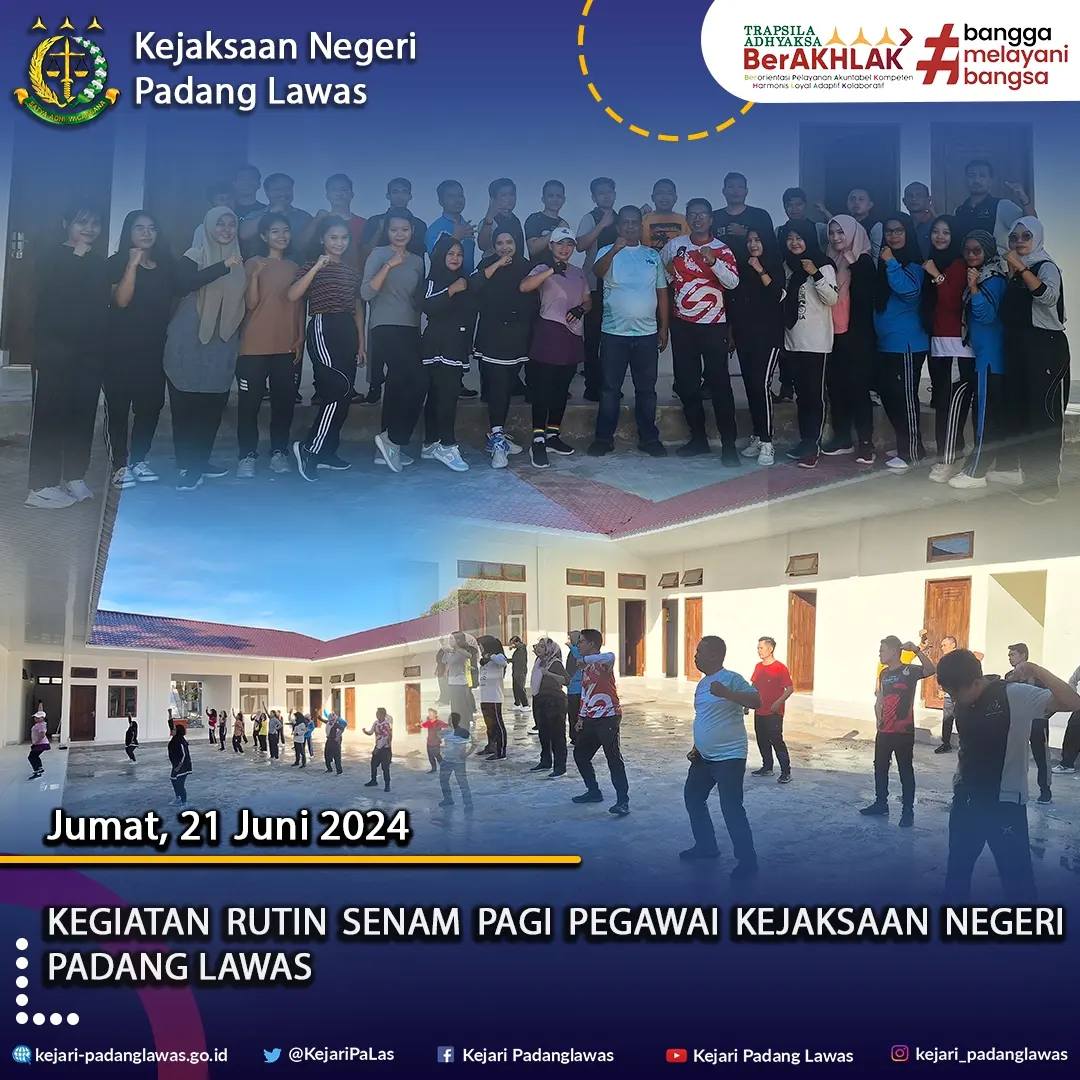 Kegiatan Rutin Senam Pagi Kejaksaan Negeri Padang Lawas