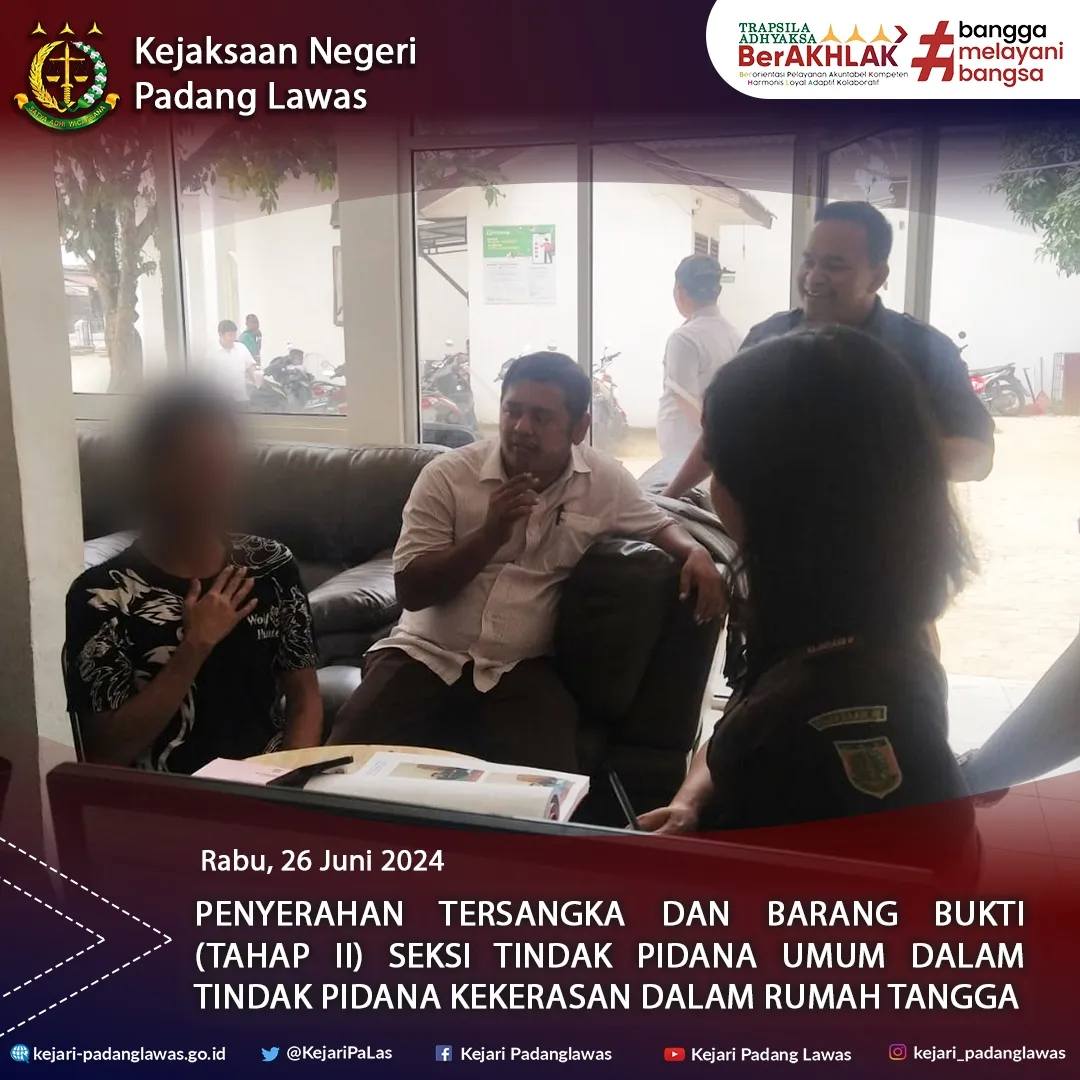 Penyerahan Tersangka dan Barang Bukti (Tahap II) Dalam Tindak Pidana KDRT