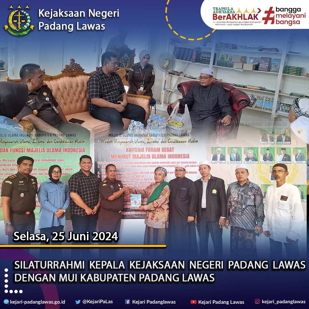 Silaturrahmi Kepala Kejari Palas dengan MUI Palas